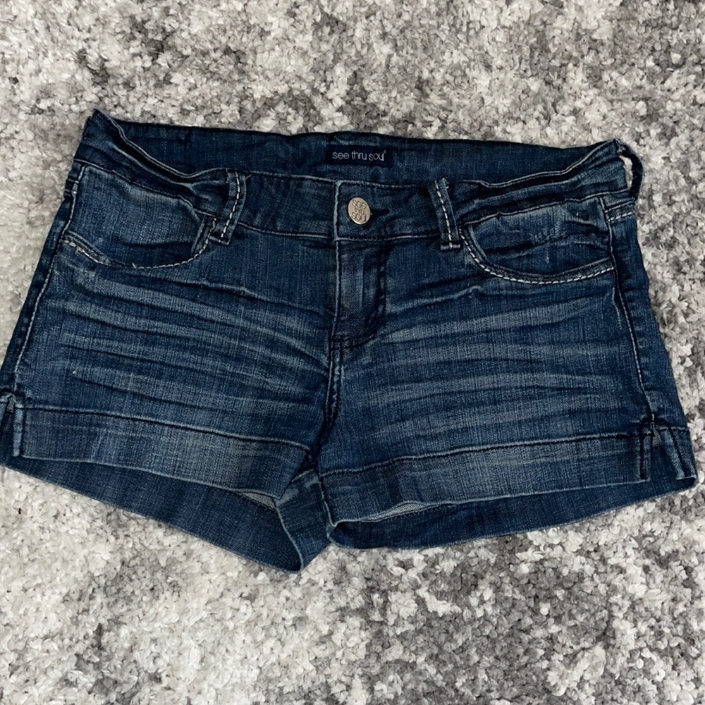 See thru soul jean shorts